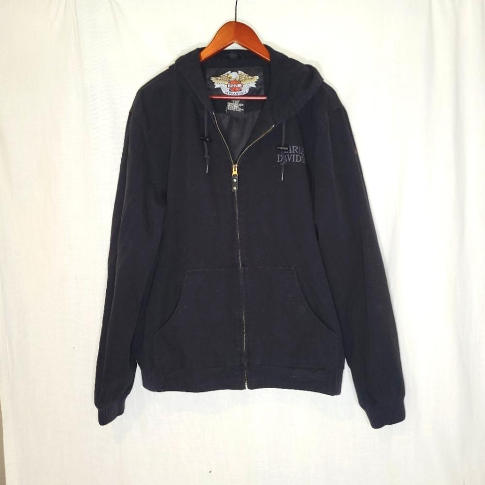 Harley-Davidson Men's Black Canvas Jacket